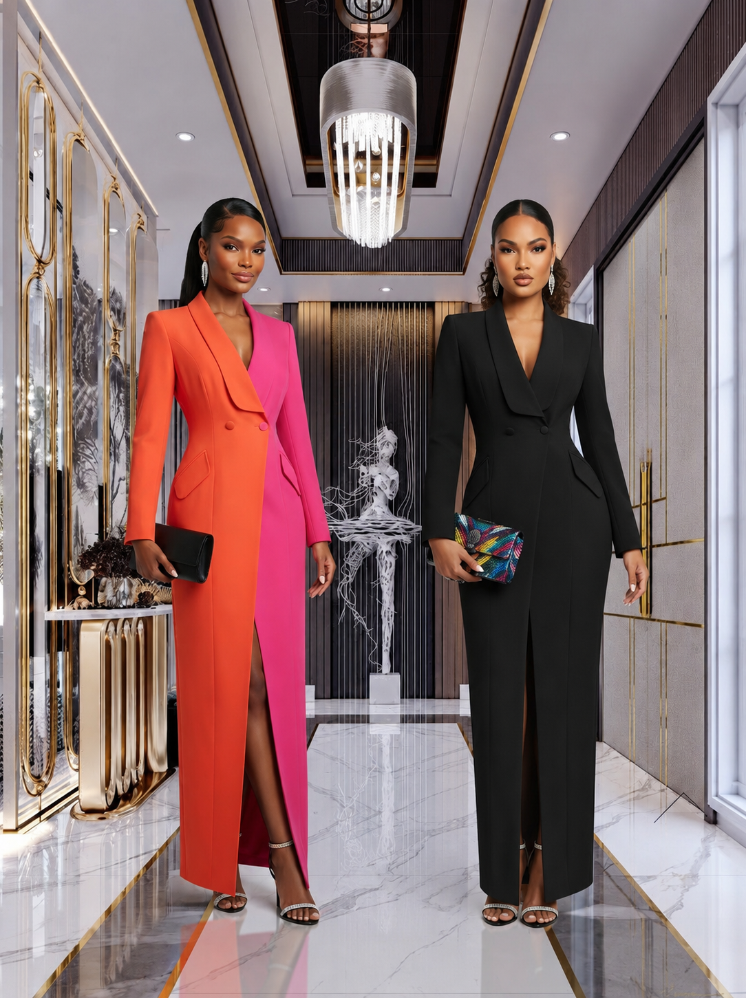 Éclat Bicolore Blazer Gown