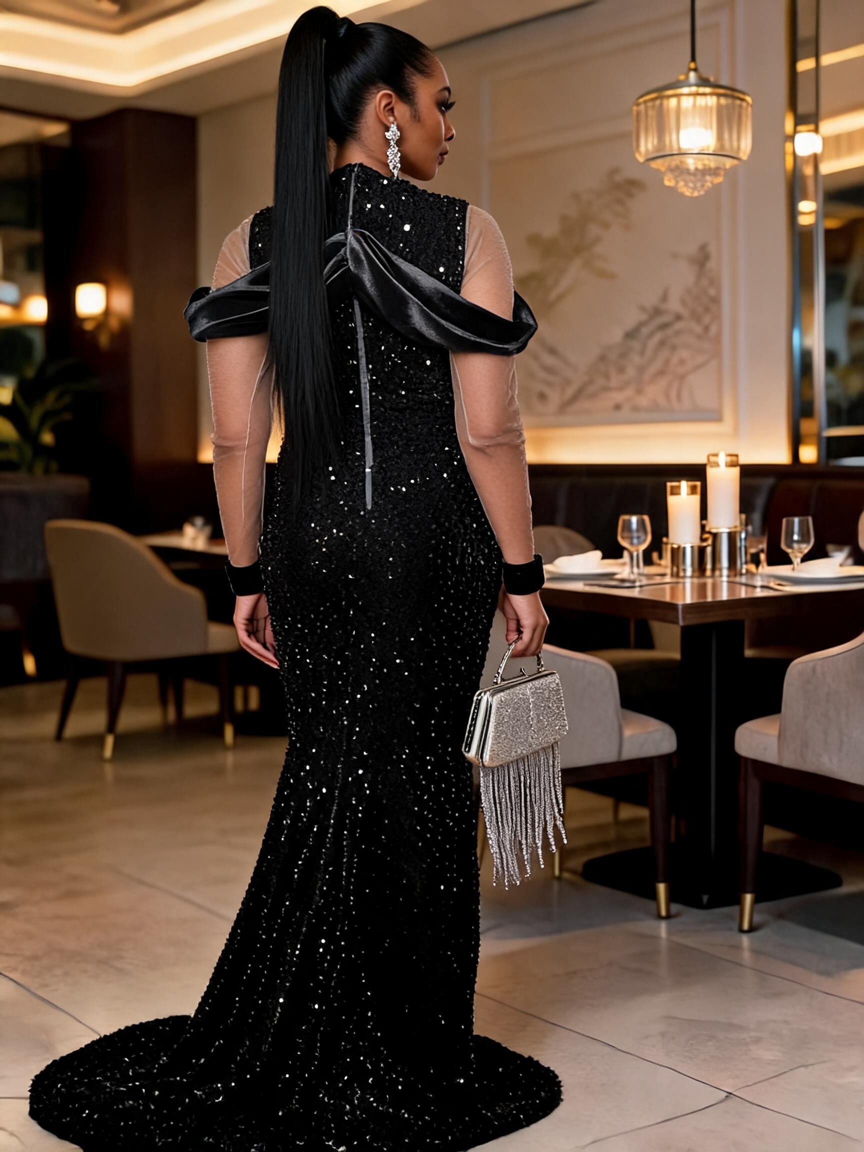 NOIR ÉTOILE GOWN